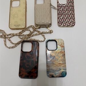 Kate Spade and other Phone Cases for iPhone 14 Pro  lot of 5